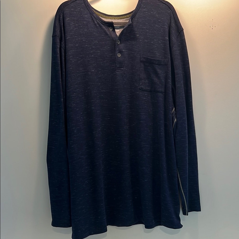 Men's Navy Blue Henley Shirt